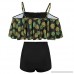 HDE Swimsuits for Women High Waisted Retro Flounce Falbala Bikini Bathing Suit Pineapples B07PPJR4HW